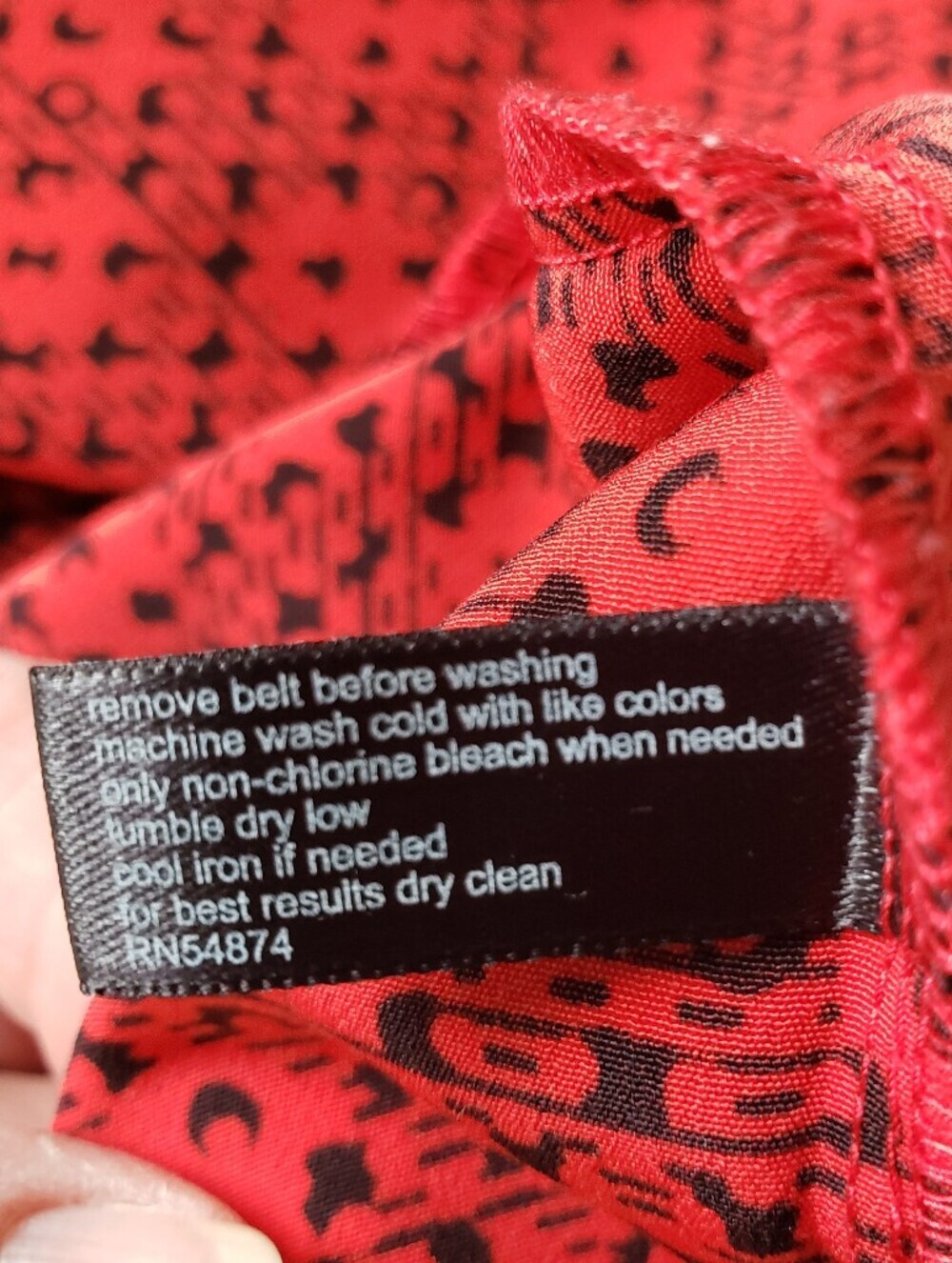 The Limited Ashton Shirtdress Small Red Black Geometric Print Roll Tab Sleeves - Picture 15 of 16